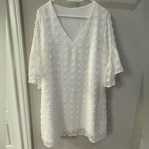 Chiffon white dress great condition